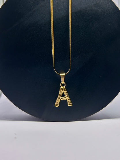 Necklace Letters Bamboo Design