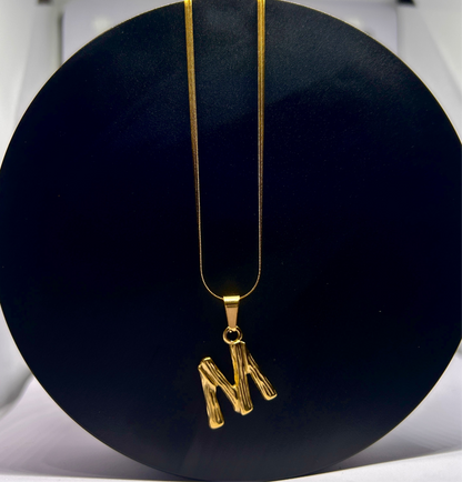 Necklace Letters Bamboo Design