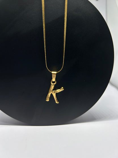 Necklace Letters Bamboo Design