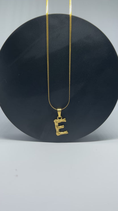 Necklace Letters Bamboo Design